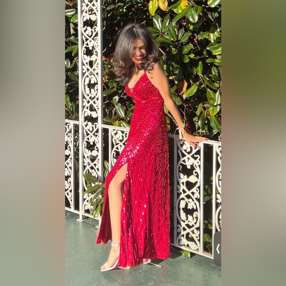 david's bridal sequin dress Pattern Sequin Cap Sleeve Sheath Dress